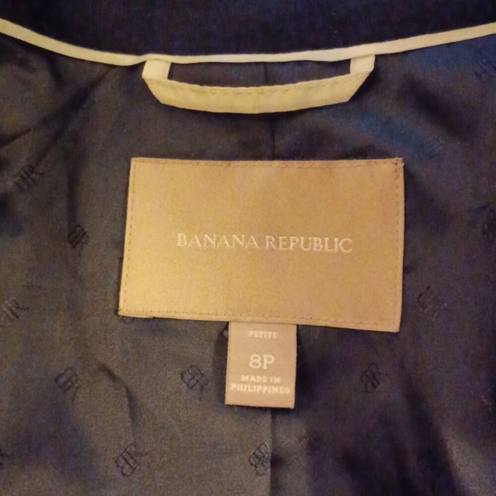 BANANA REPBULIC Dark Blue Wool Single Breasted Blazer. 8P - Picture 12 of 14